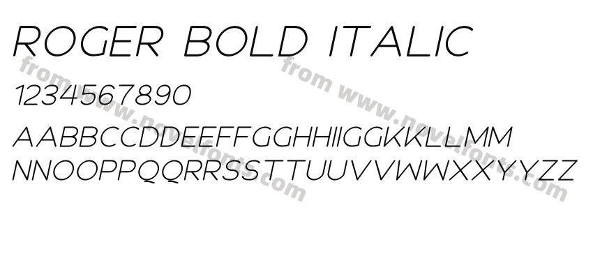 Roger Bold ItalicPreview