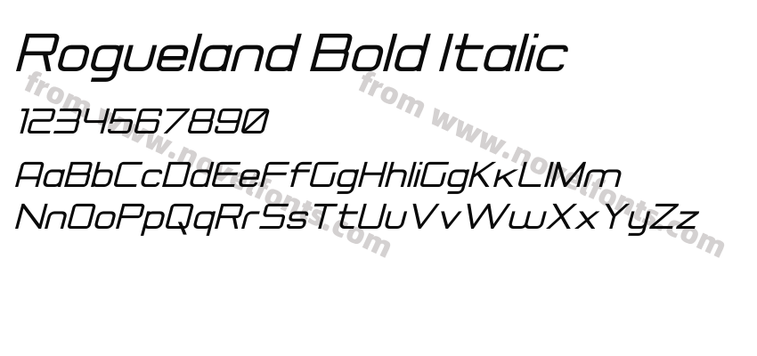 Rogueland Bold ItalicPreview