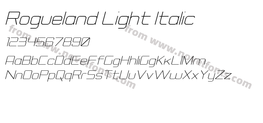 Rogueland Light ItalicPreview