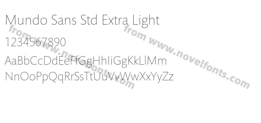 Mundo Sans Std Extra LightPreview