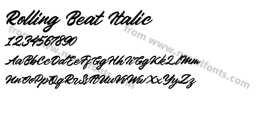 Rolling Beat ItalicPreview