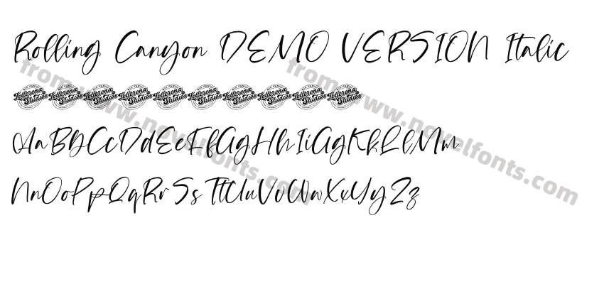 Rolling Canyon DEMO VERSION ItalicPreview