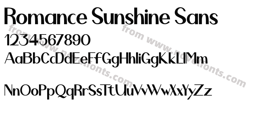 Romance Sunshine SansPreview