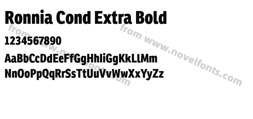Ronnia Cond Extra BoldPreview