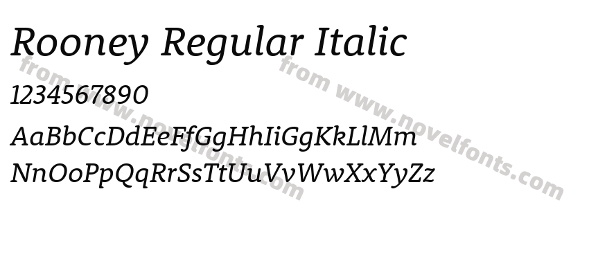 Rooney Regular ItalicPreview