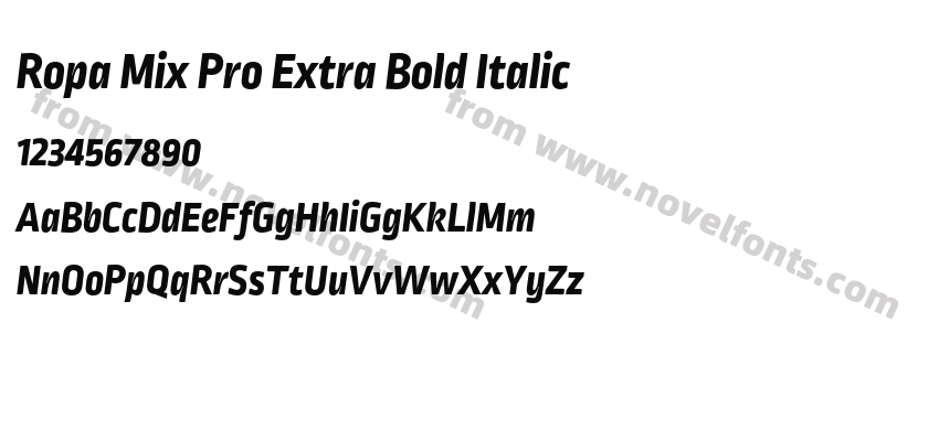 Ropa Mix Pro Extra Bold ItalicPreview