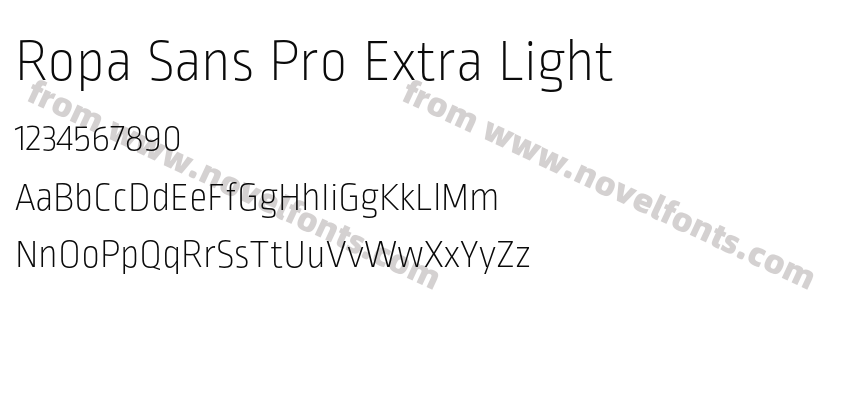 Ropa Sans Pro Extra LightPreview