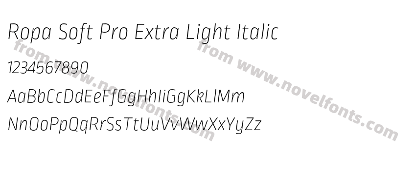 Ropa Soft Pro Extra Light ItalicPreview