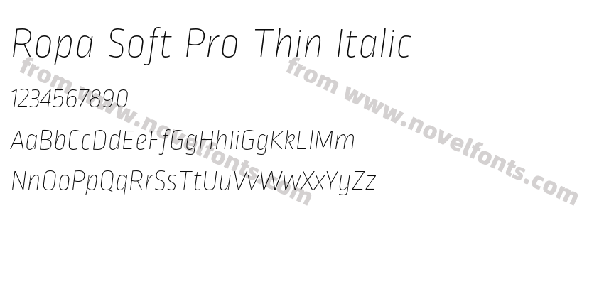 Ropa Soft Pro Thin ItalicPreview