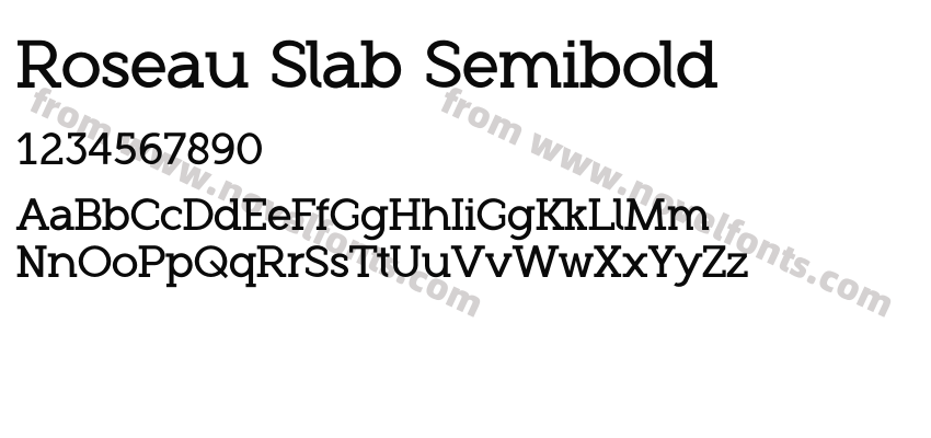 Roseau Slab SemiboldPreview