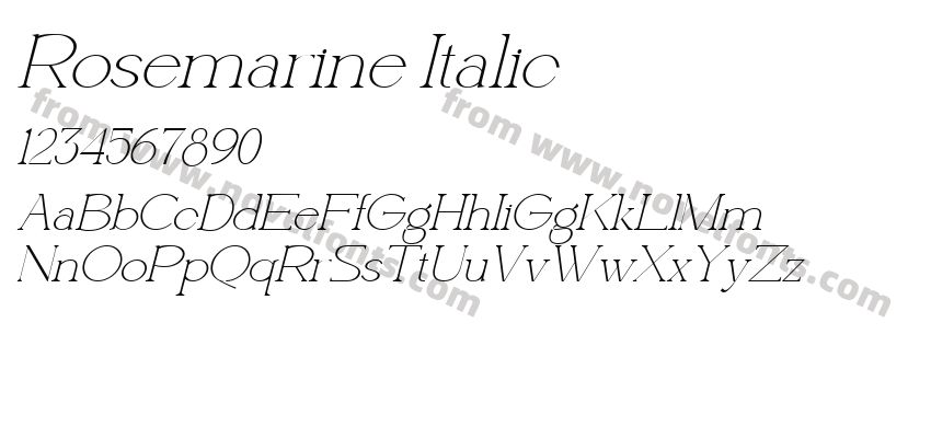 Rosemarine ItalicPreview