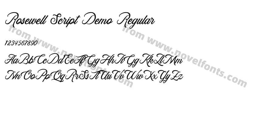 Rosewell Script Demo RegularPreview