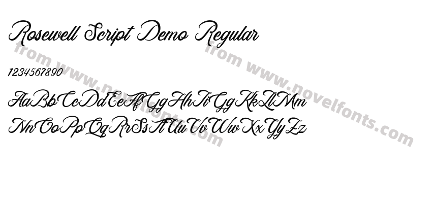 Rosewell Script Demo RegularPreview