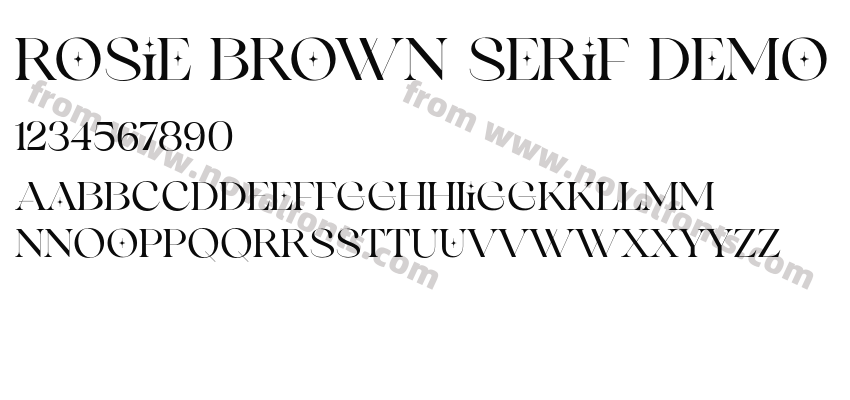 Rosie Brown Serif DemoPreview