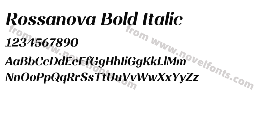 Rossanova Bold ItalicPreview