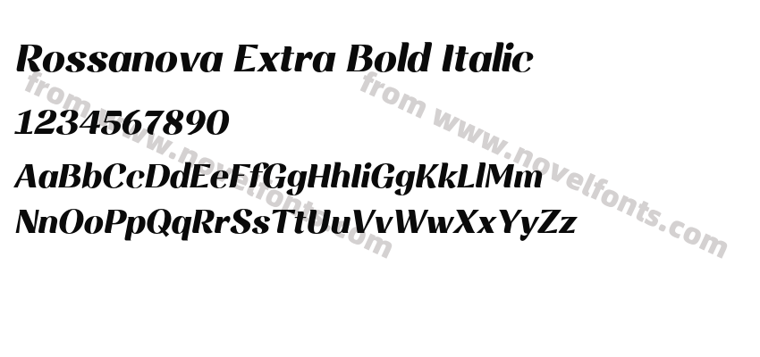 Rossanova Extra Bold ItalicPreview