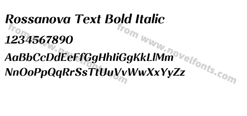 Rossanova Text Bold ItalicPreview