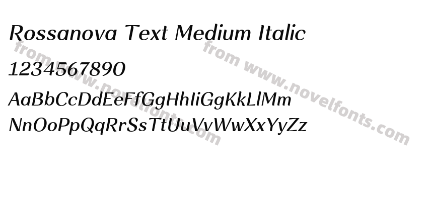Rossanova Text Medium ItalicPreview