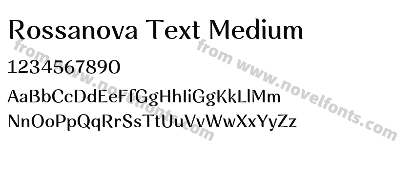 Rossanova Text MediumPreview