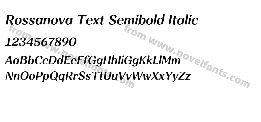 Rossanova Text Semibold ItalicPreview