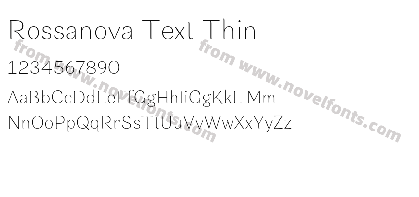 Rossanova Text ThinPreview
