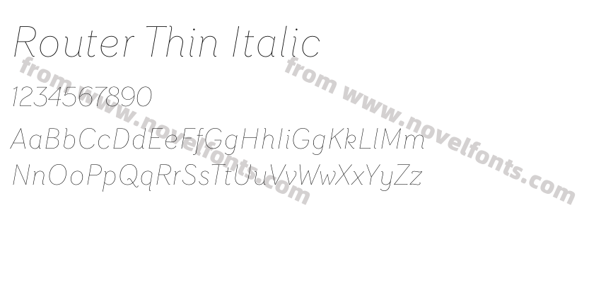 Router Thin ItalicPreview