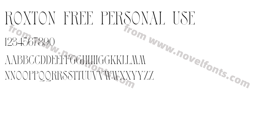 Roxton Free Personal UsePreview