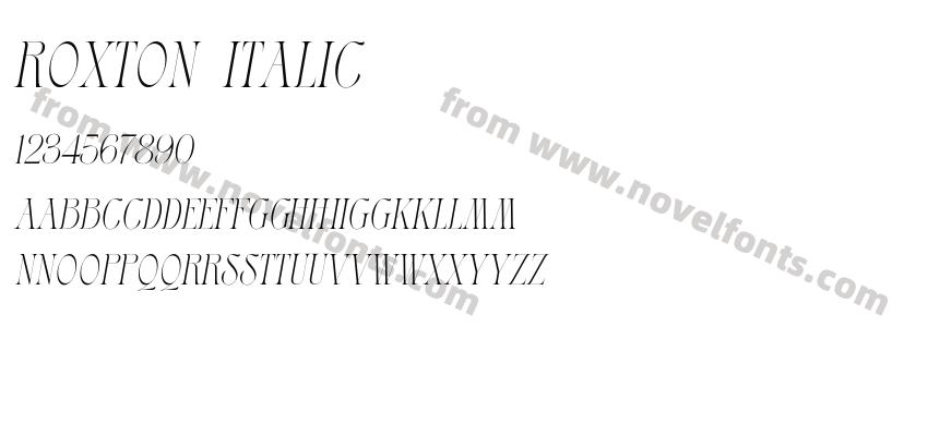 Roxton ItalicPreview