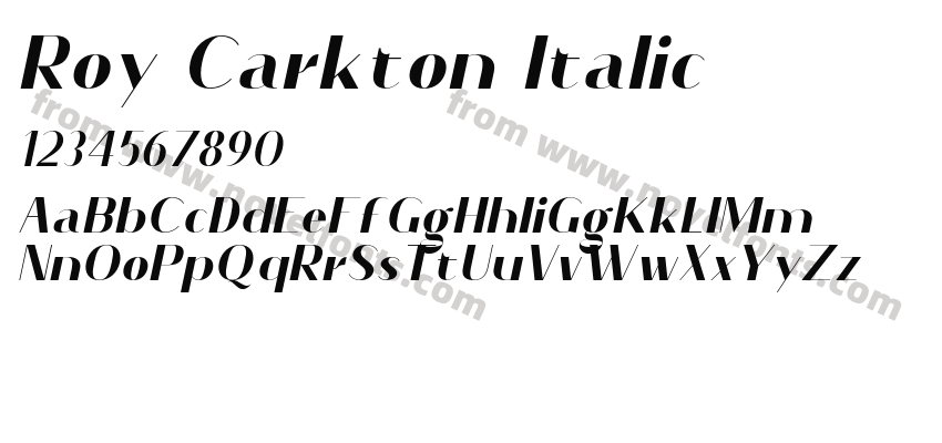 Roy Carkton ItalicPreview