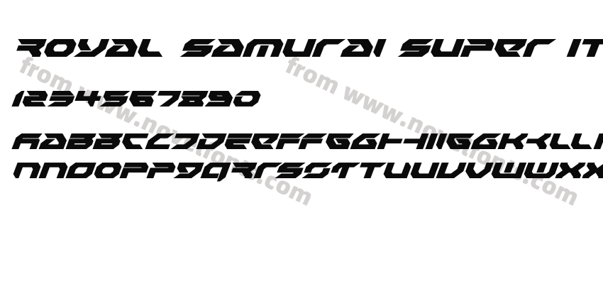 Royal Samurai Super ItalicPreview