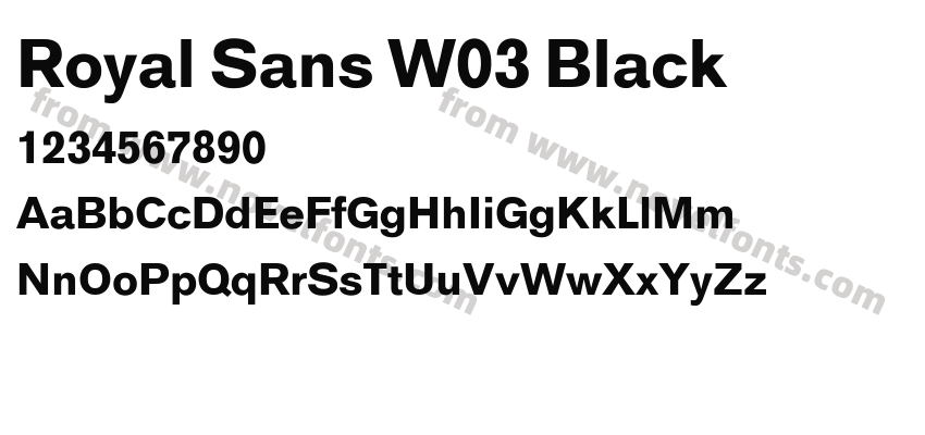 Royal Sans W03 BlackPreview