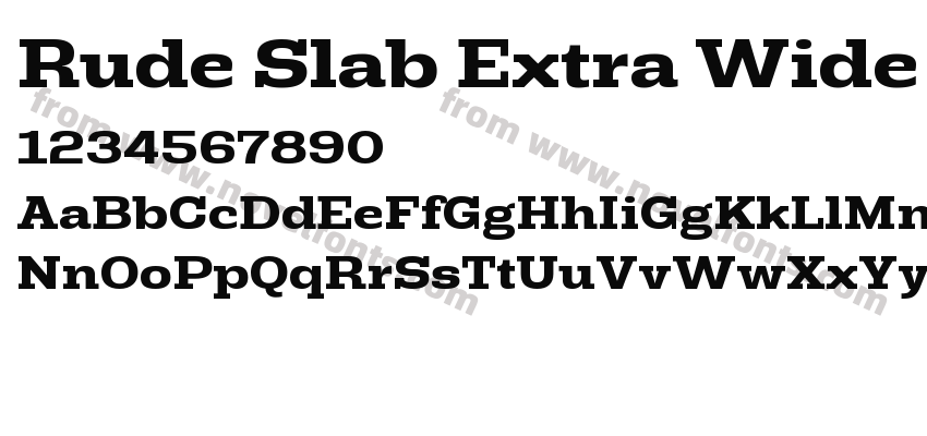 Rude Slab Extra Wide BoldPreview