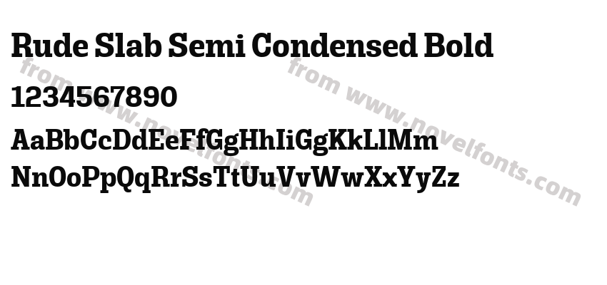 Rude Slab Semi Condensed BoldPreview
