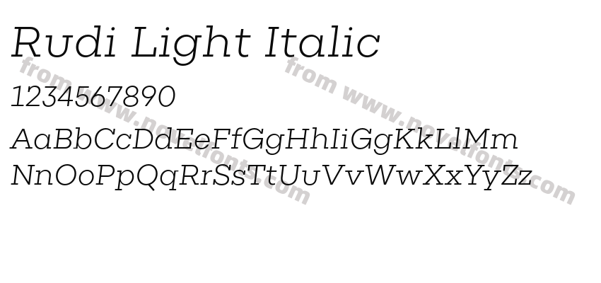 Rudi Light ItalicPreview
