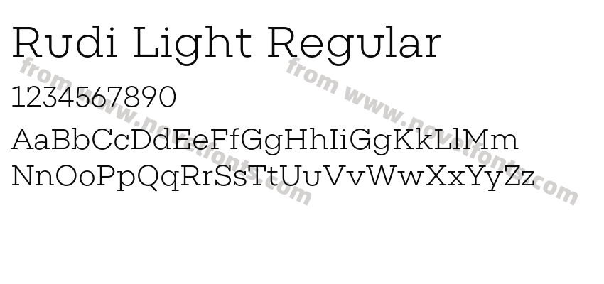 Rudi Light RegularPreview