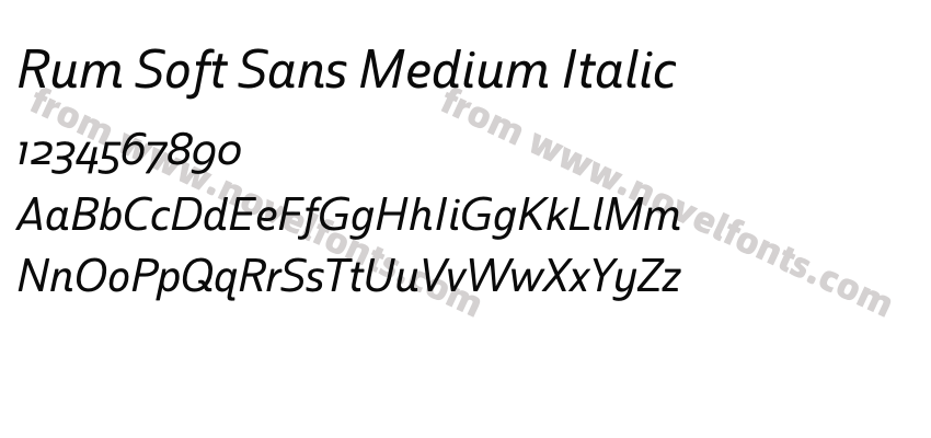 Rum Soft Sans Medium ItalicPreview