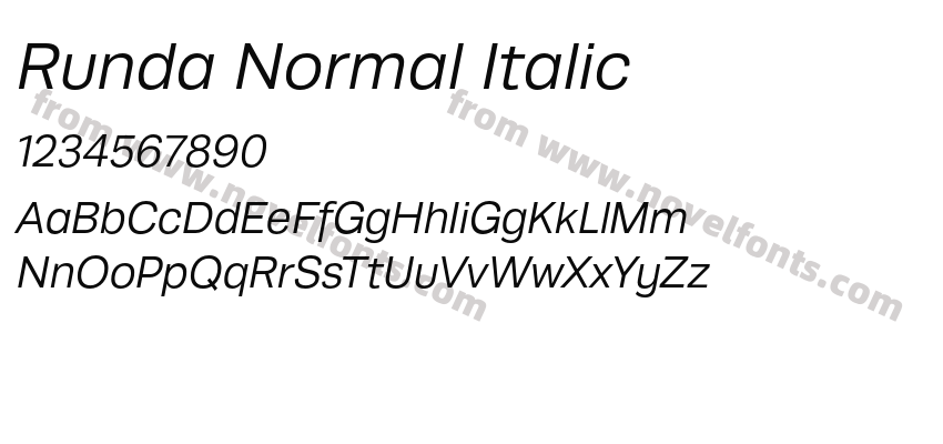Runda Normal ItalicPreview