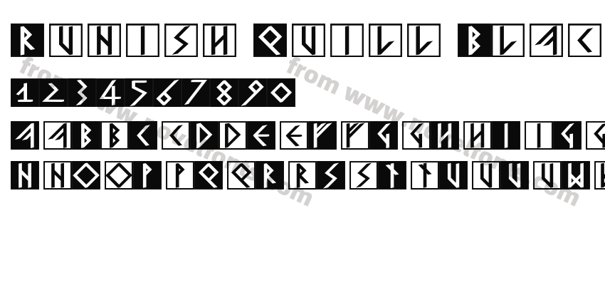 Runish Quill Black SquaresPreview
