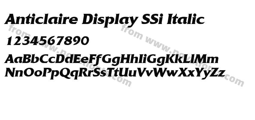 Anticlaire Display SSi ItalicPreview