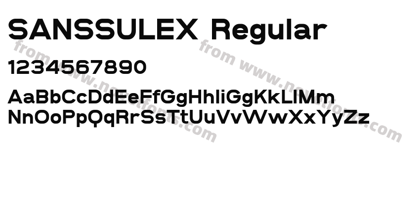 SANSSULEX RegularPreview