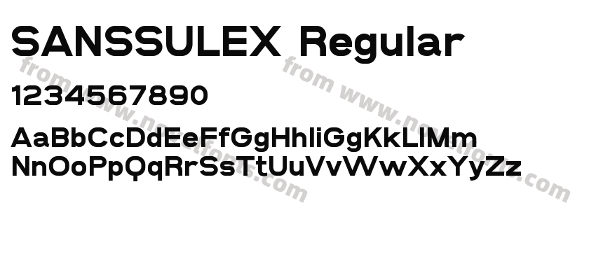 SANSSULEX RegularPreview