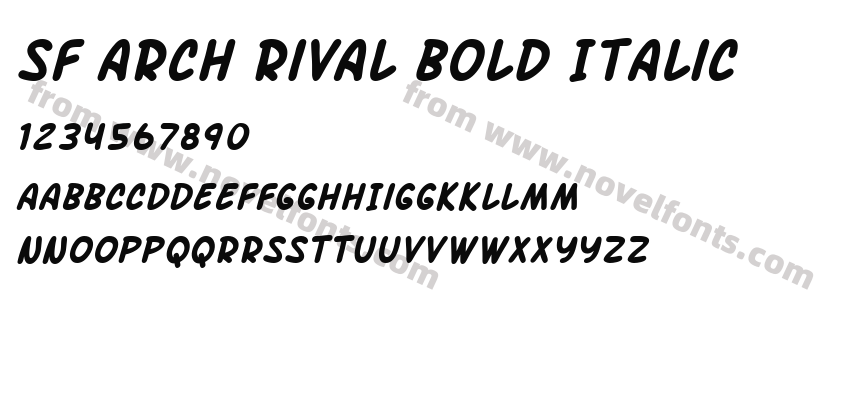 SF Arch Rival Bold ItalicPreview