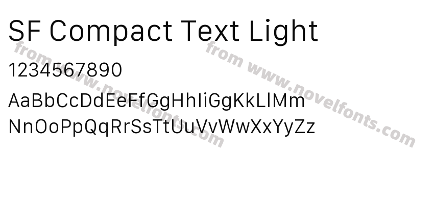 SF Compact Text LightPreview
