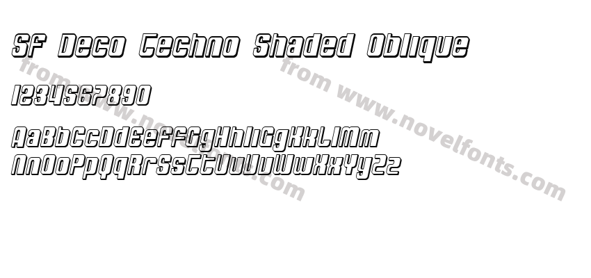 SF Deco Techno Shaded ObliquePreview