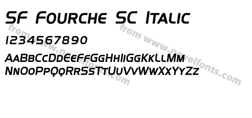 SF Fourche SC ItalicPreview