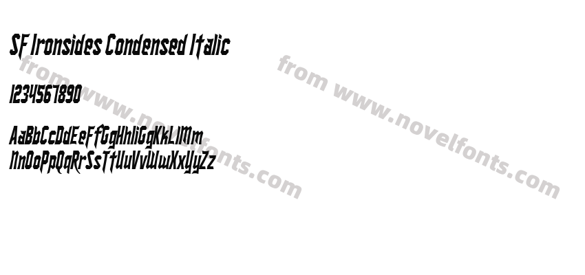 SF Ironsides Condensed ItalicPreview
