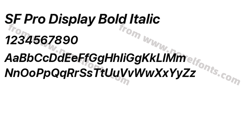 SF Pro Display Bold ItalicPreview