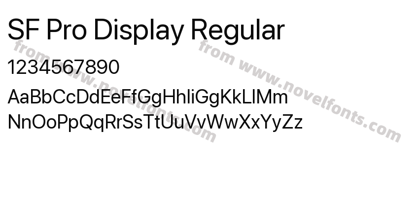 SF Pro Display RegularPreview