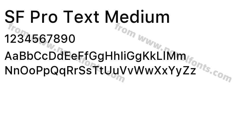 SF Pro Text MediumPreview