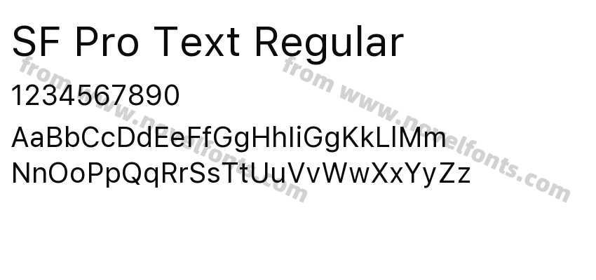 SF Pro Text RegularPreview